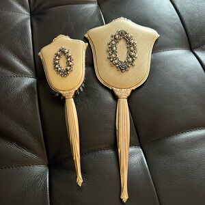 Vintage Brush and Hand Mirror